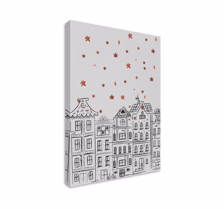 Quadro de cidade cena estrelada encantadora - TenStickers
