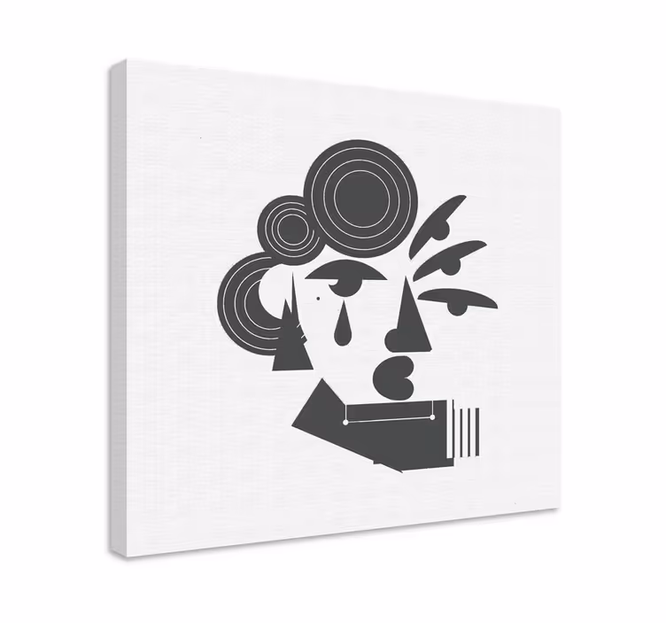 Quadro Decorativo moderno retrato de personagem abstrato - TenStickers