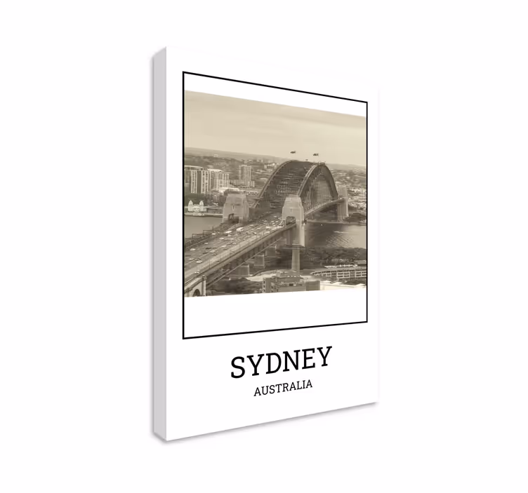 Quadro de Sydney branco e negro - TenStickers