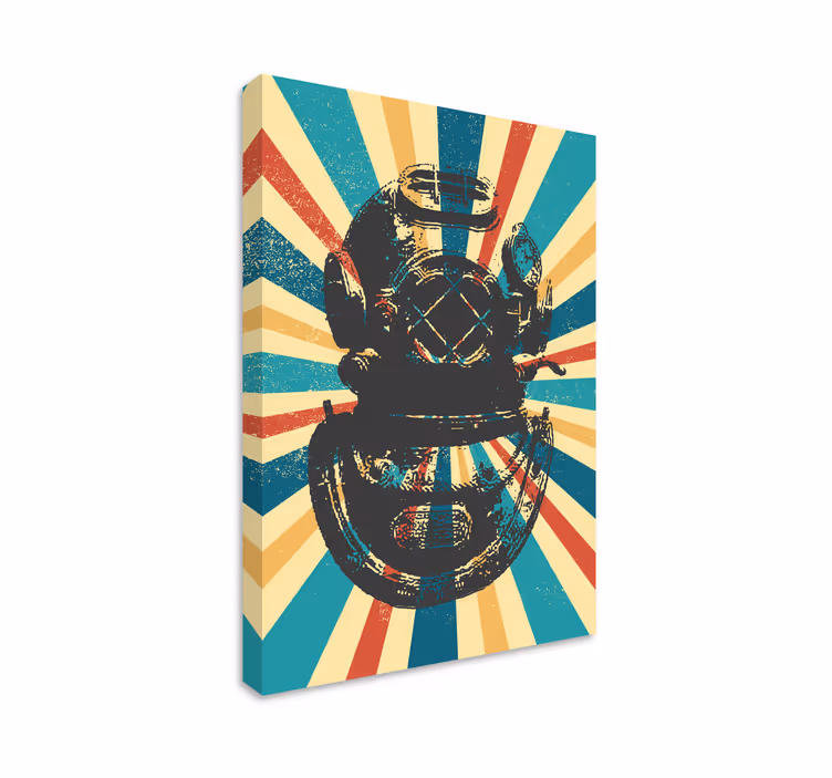 Quadro capacete de mergulho vintage - TenStickers