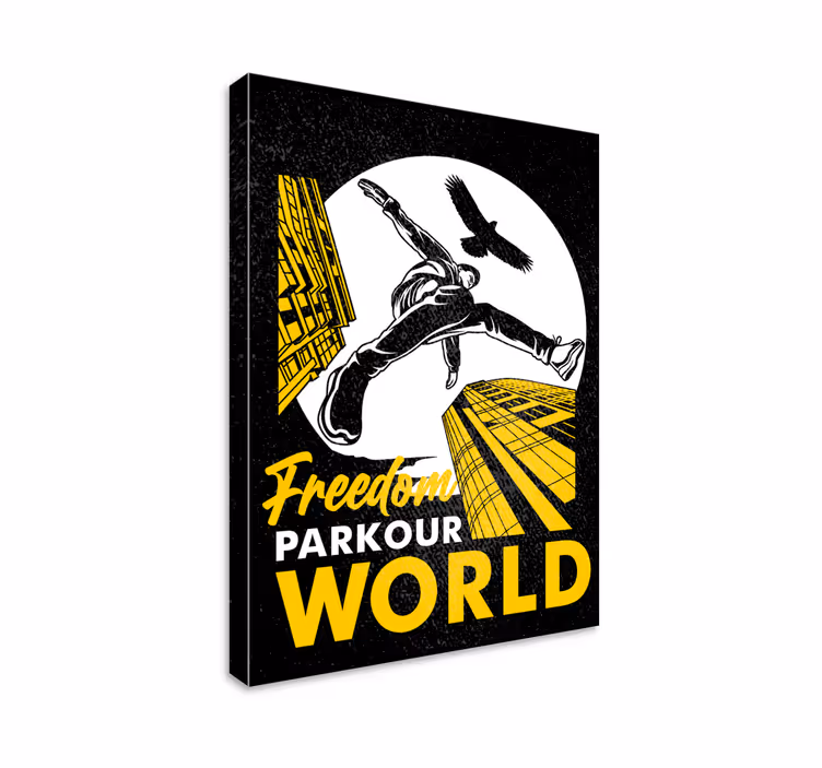 Quadro freedom parkour world - TenStickers