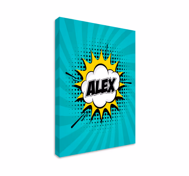 Quadro nome personalizável pop art - TenStickers