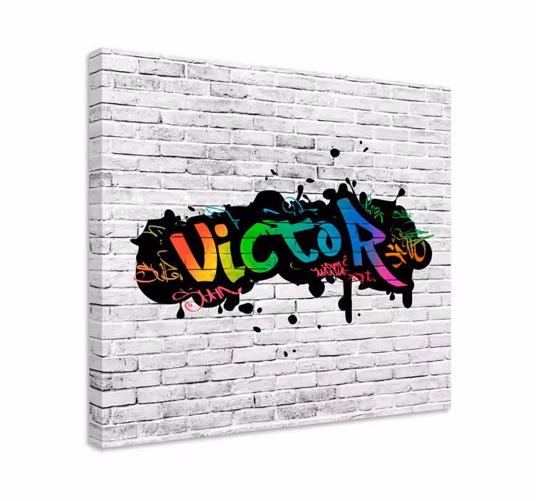 Quadro Decorativo quarto graffiti nome  - TenStickers