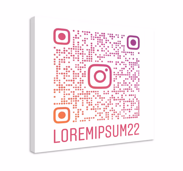 Quadro nome código QR personalizado Instagram - TenStickers