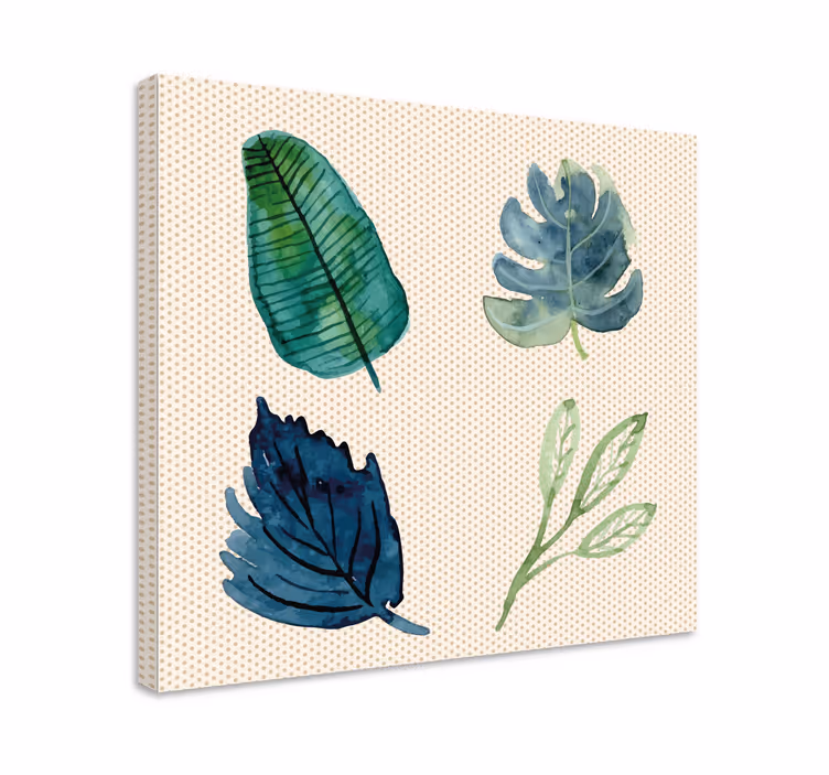 Quadro decorativo para sala folhas tropicais - TenStickers