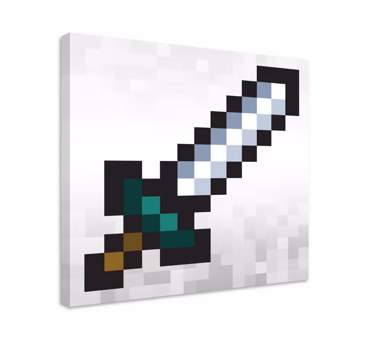 Quadro videogame espada Pixel - TenStickers