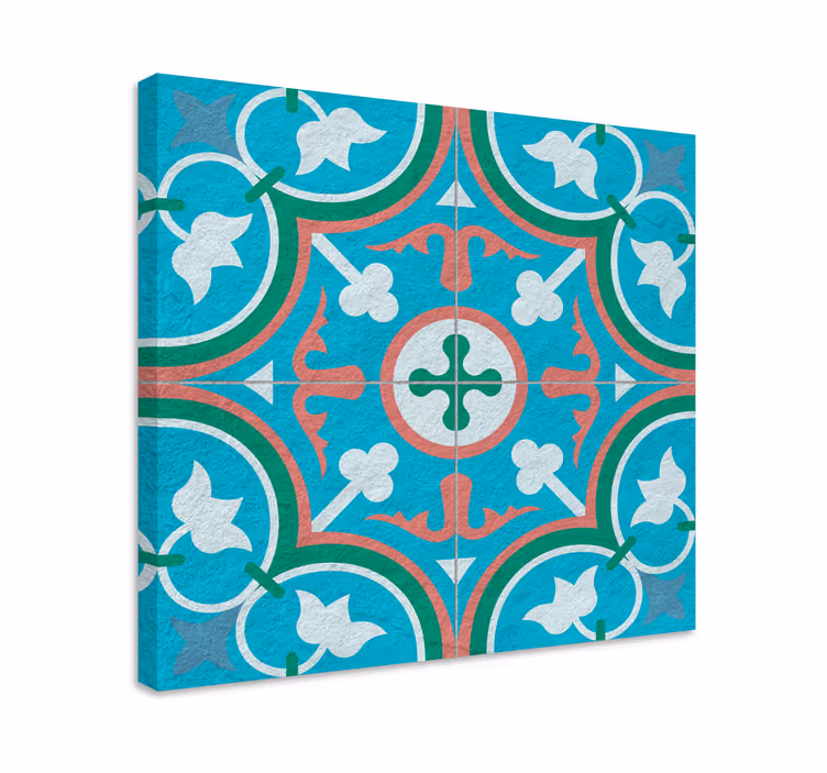 Quadro vintage azul hidráulica azulejo - TenStickers