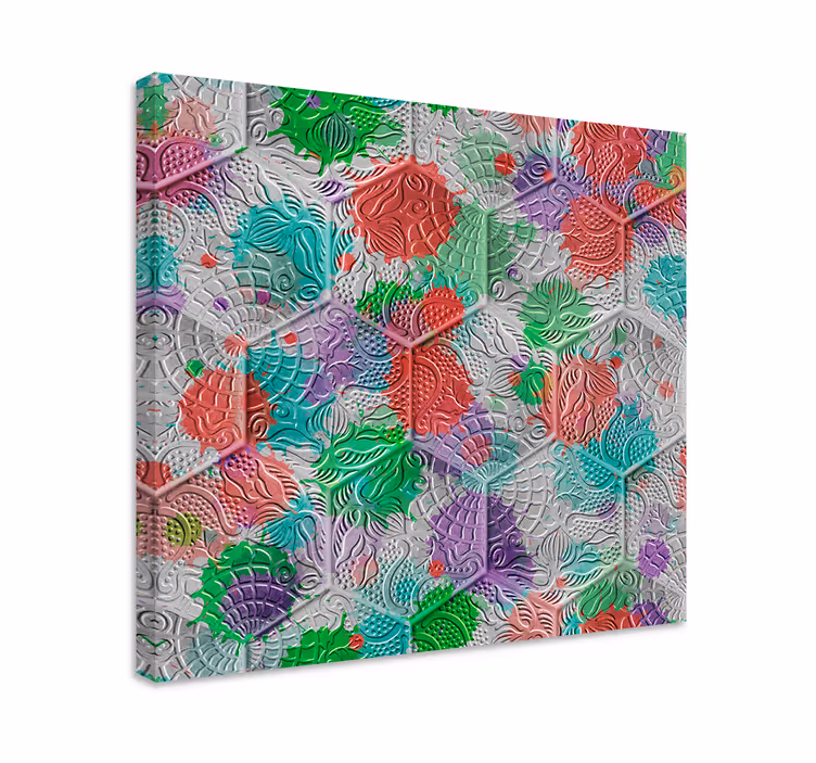 Quadro vintage azulejos manchados  - TenStickers