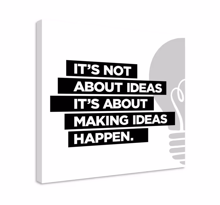 Quadro frase motivacional idéias são como pequenas sementes. Eles - TenStickers