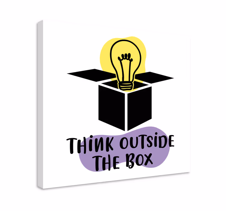 Quadro frase motivacional esta frase significa pensar fora da cai - TenStickers