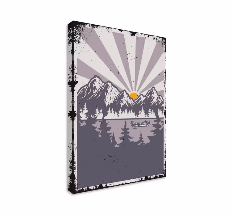 Quadro de paisage paisagem lago e montanhas - TenStickers