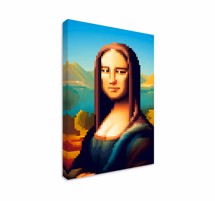 Quadro Mona Lisa Pixel Art - TenStickers