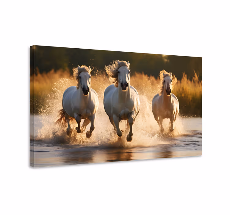 Quadro decorativo para sala cavalos correndo - TenStickers