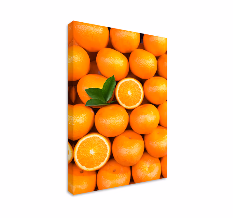 Quadro Decorativo de vinícola laranjas - TenStickers