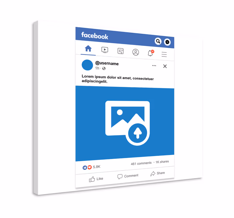 Quadro com nome tela do Facebook - TenStickers