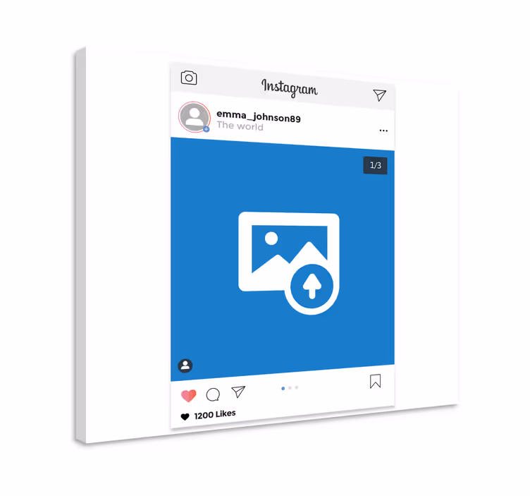 Quadro com nome tela do Instagram - TenStickers