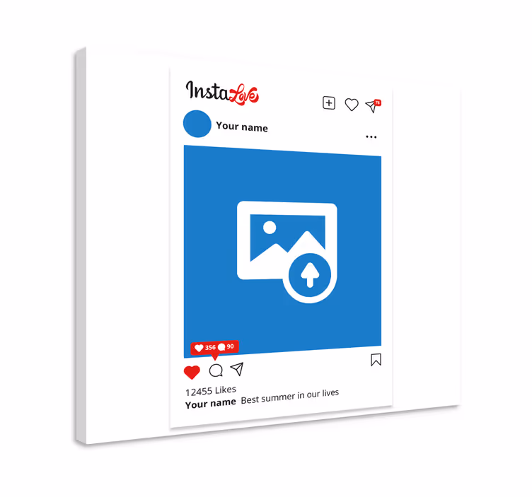 Quadro com nome tela do Instalove - TenStickers