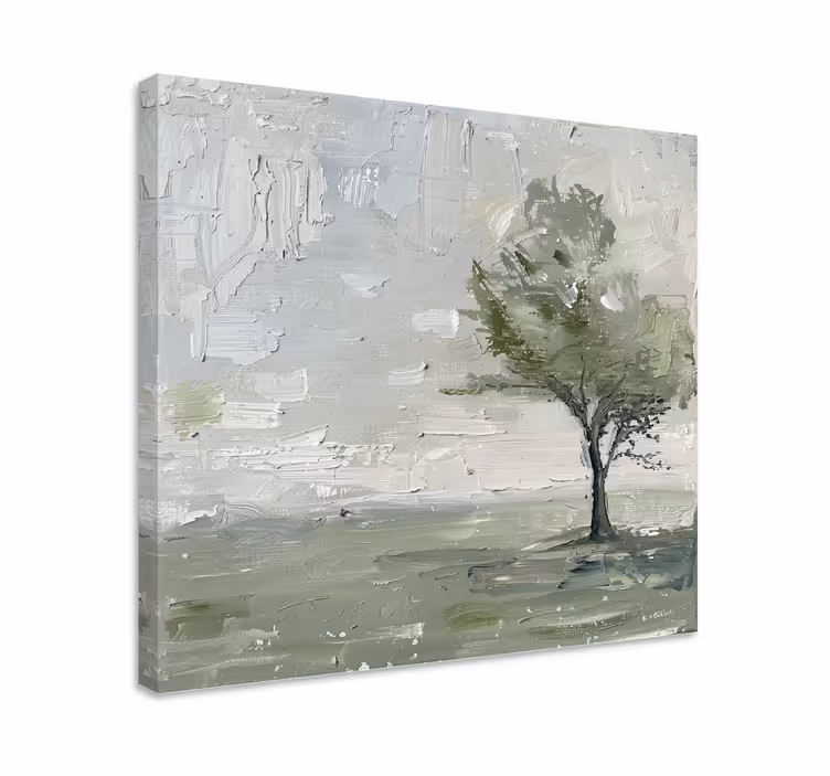 Quadro pintura com grande árvore - TenStickers