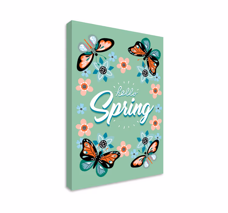 Quadro decorativo para sala Olá primavera - TenStickers
