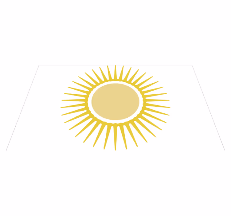 Tapete vinílico branco sol amarelo - TenStickers