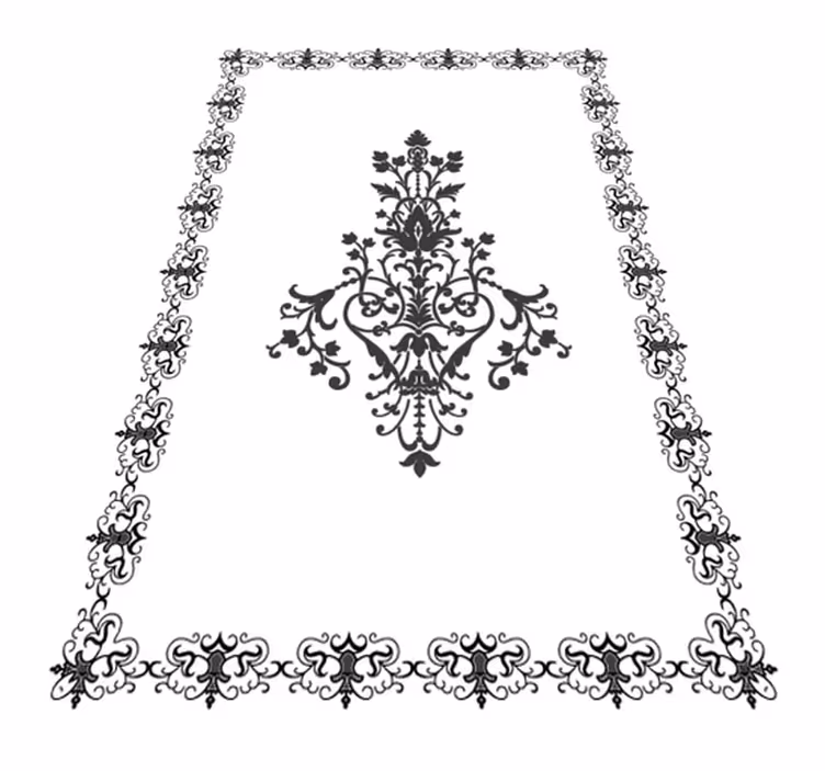 Tapete vinílico branco damasco envelhecido - TenStickers