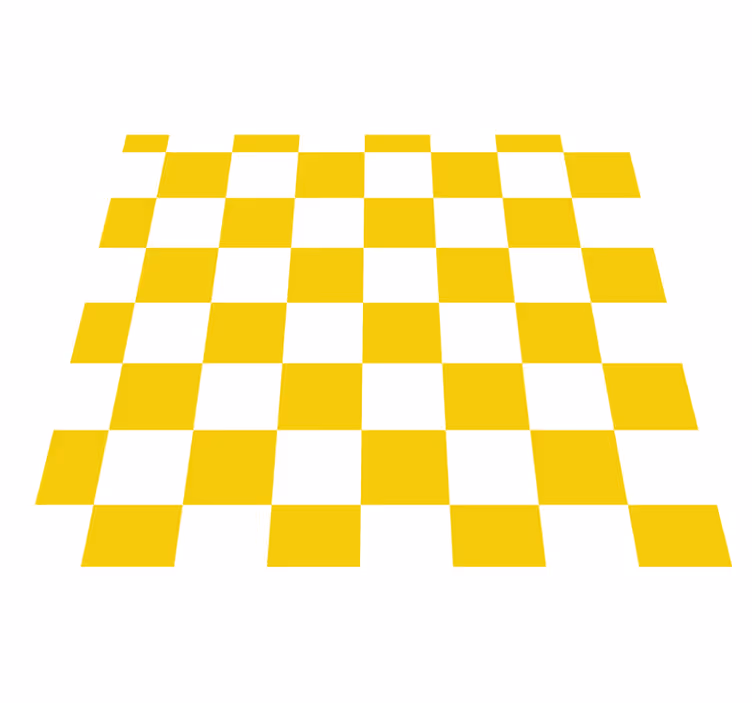 Tapete vinílico amarelo padrão xadrez - TenStickers