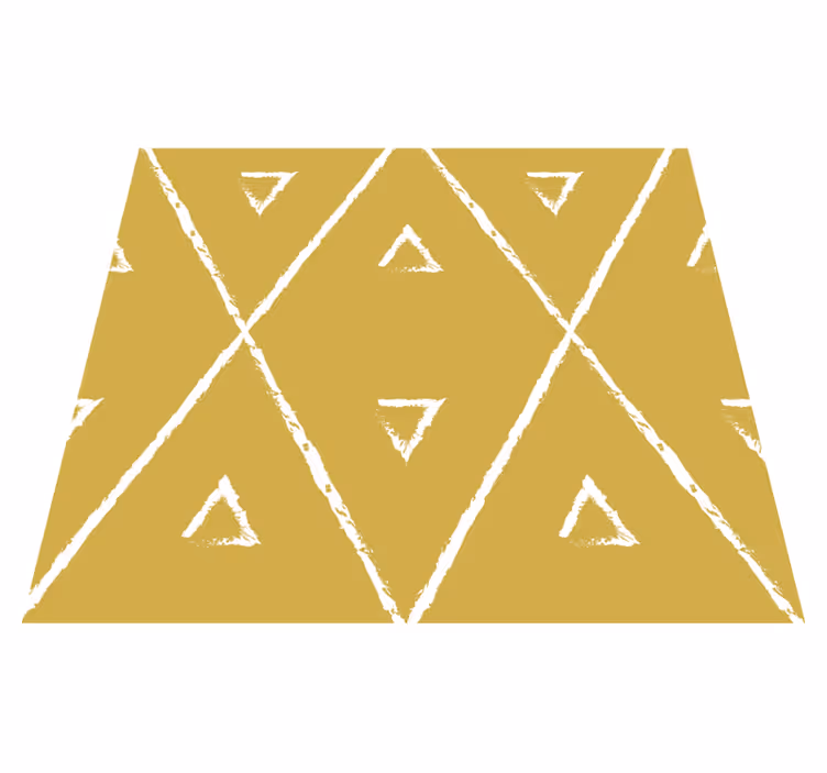 Tapete vinílico amarelo padrão geométrico de losango - TenStickers
