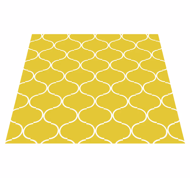 Tapete vinílico amarelo padrão de linha geométrica - TenStickers