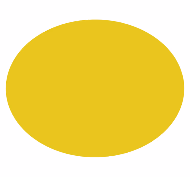 Tapete vinílico amarelo desenho redondo - TenStickers
