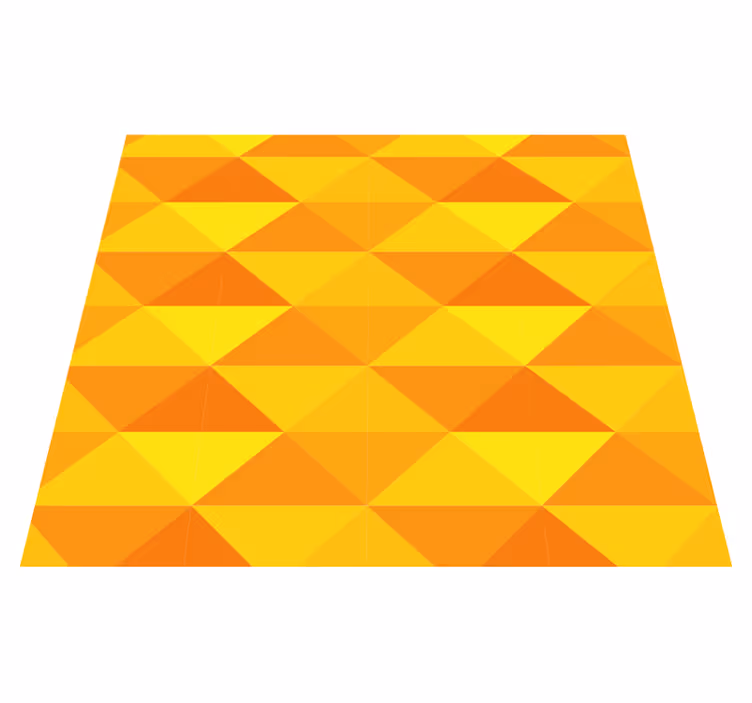 Tapete vinílico amarelo desenho de triângulos geométricos - TenStickers