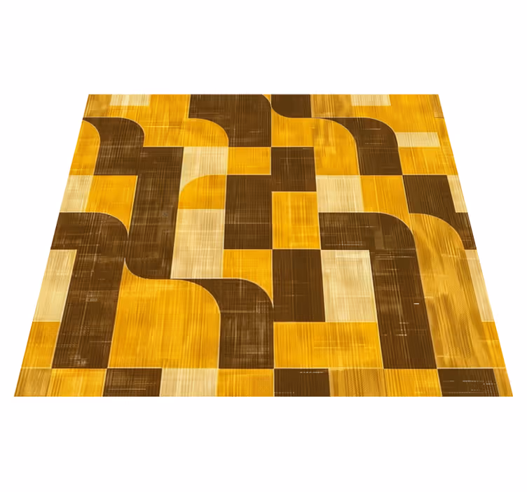 Tapete vinílico amarelo estilo art déco - TenStickers