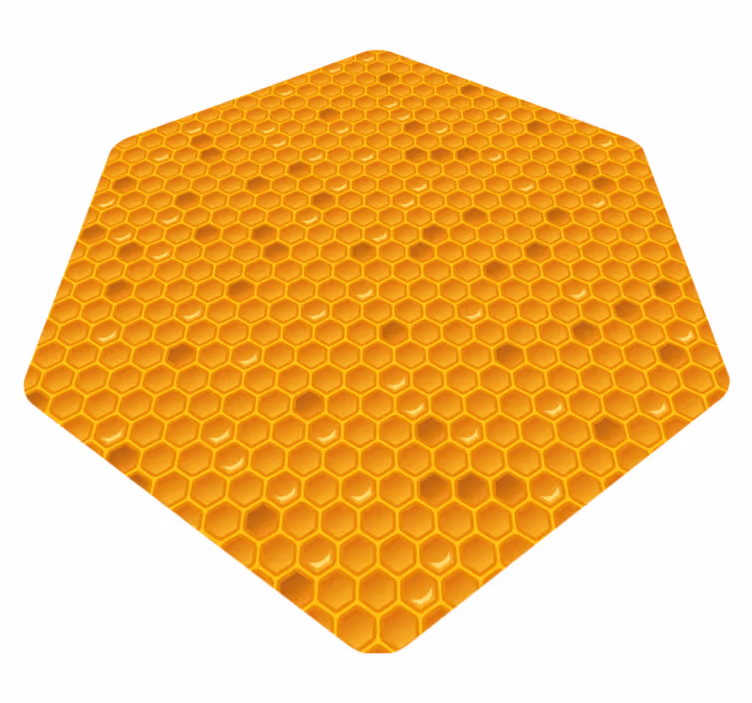 Tapete vinílico amarelo design de favo de mel - TenStickers