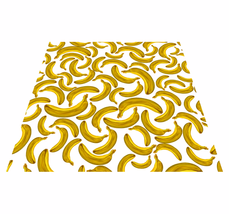 Tapete vinílico amarelo desenho de banana - TenStickers
