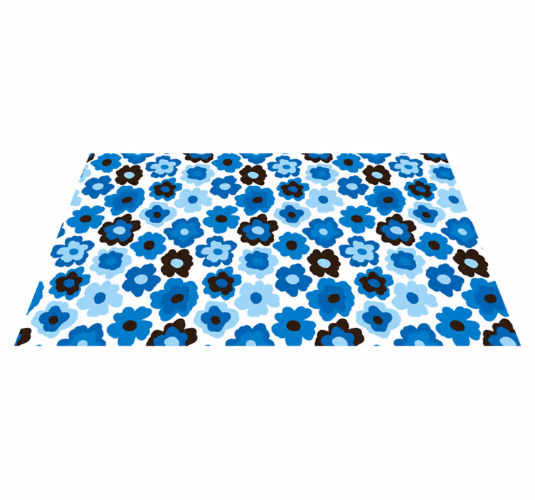 Tapete vinílico flores e plantas papoula azul - TenStickers