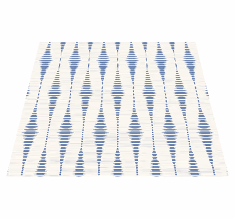 Tapete vinílico moderno rabaul ikat azul e bege - TenStickers