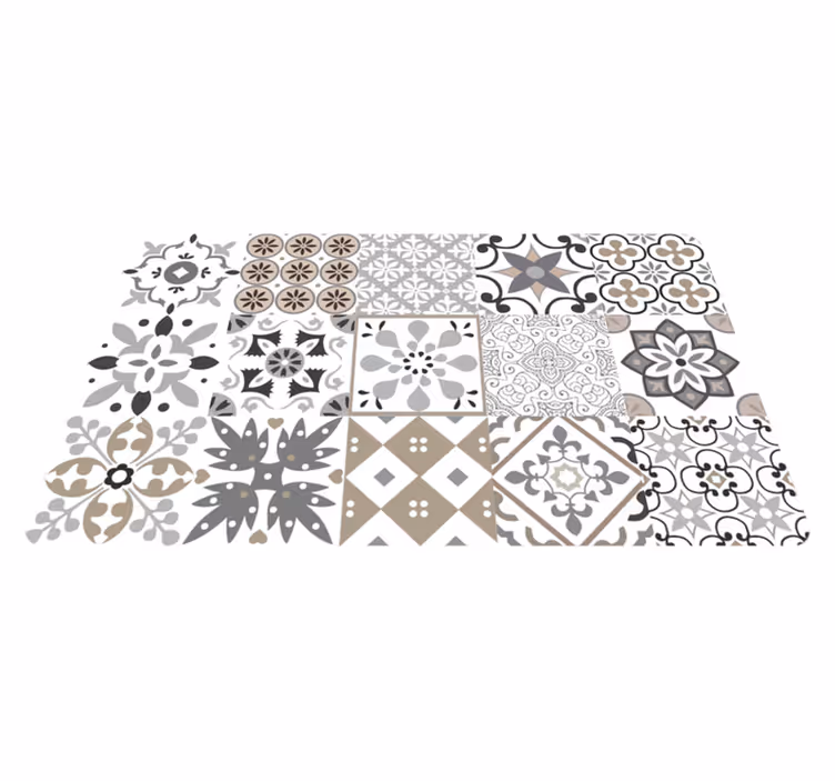 Tapete vinílico cozinha mosaico cinza - TenStickers
