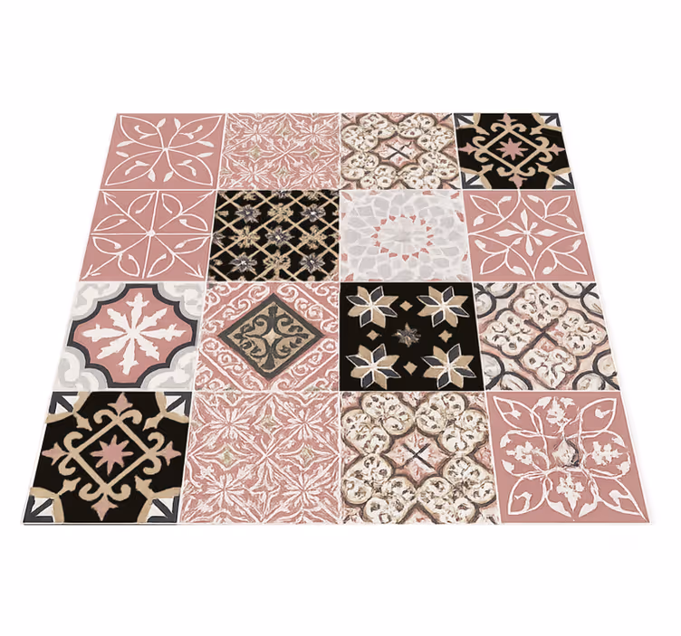 Tapete vinílico sala de estar cimento rosa - TenStickers