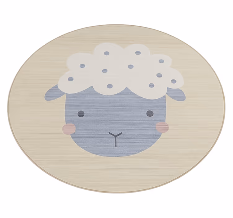 Tapete em vinil infantil ovelha bebê bege - TenStickers