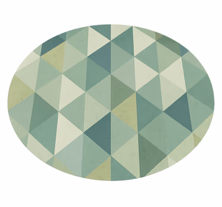Tapete vinílico verde design de triângulos geométricos - TenStickers