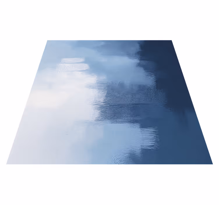 Tapete vinílico azul arte expressionista abstrata - TenStickers