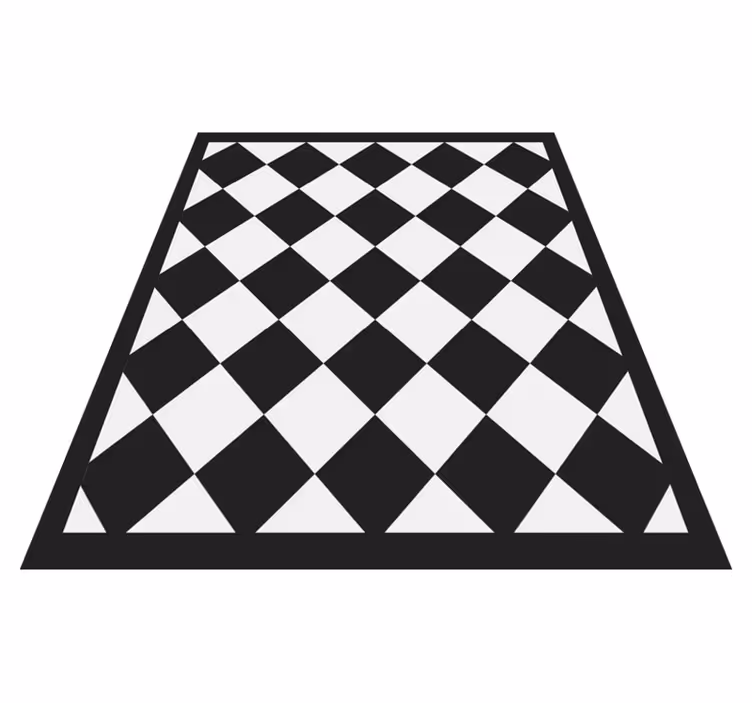 Tapete vinílico quadrado quadrados pretos diagonais - TenStickers