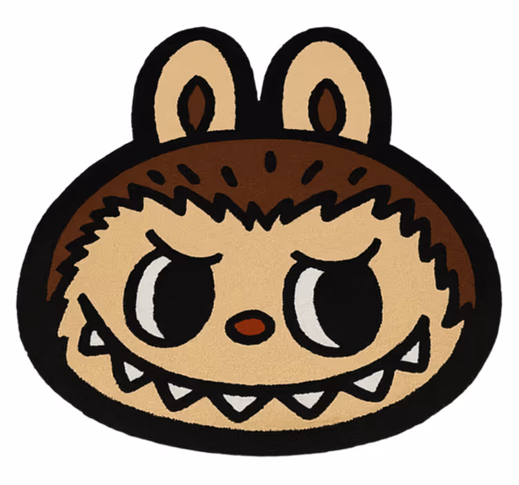 Tapete em vinil infantil labubu marrom clássico - TenStickers