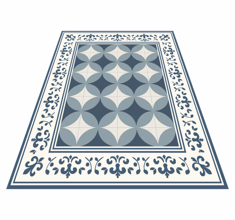 Tapete vinílico azulejos motivo azul e branco - TenStickers
