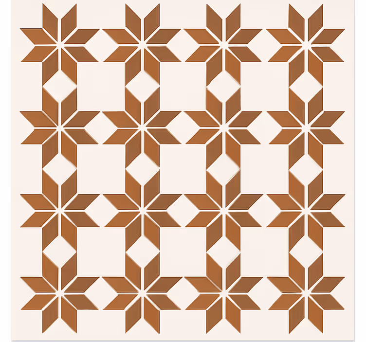 Tapete vinílico para sala de jantar azulejo de terracota em forma - TenStickers