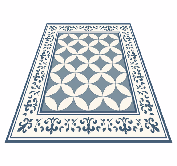 Tapete vinílico para sala de jantar padrão de ladrilho quadrifóli - TenStickers