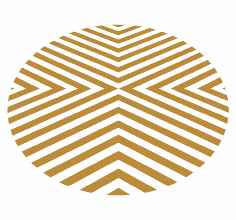 Tapete vinílico para sala de jantar padrão chevron mostarda - TenStickers