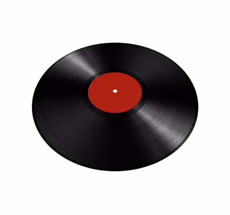 Tapete vinílico para sala de jantar disco de vinil gigante - TenStickers