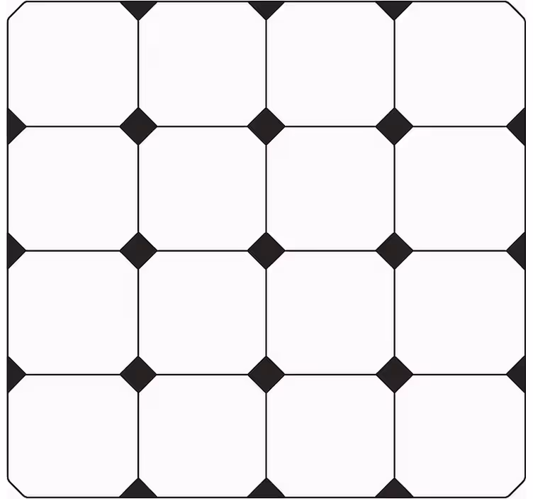 Tapete vinílico cozinha estampa de diamante xadrez - TenStickers