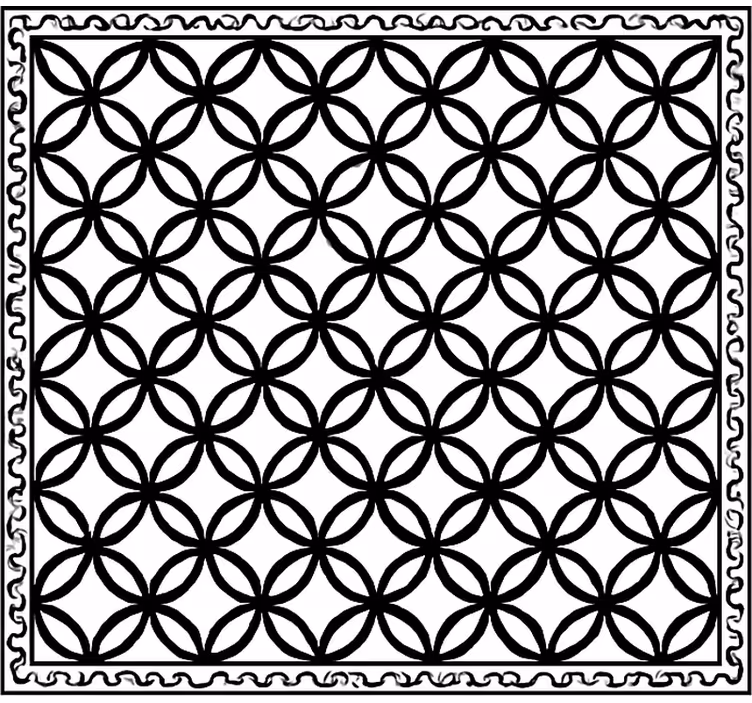 Tapete vinílico cozinha preto branco ornamentado - TenStickers