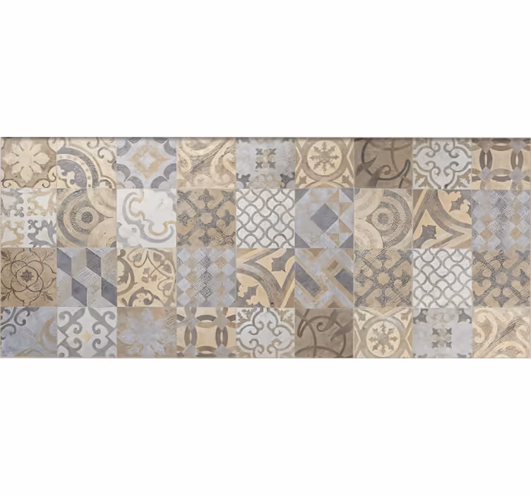 Tapete vinílico mosaico cementina arancioni - TenStickers